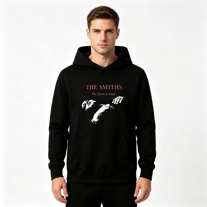 Men's Retro The Smiths The Queen Is Dead Print Hoodie Casual Loose Long Sleeve Hooded Sweatshirt Streetwear Pullover Top For Autumn Winter Daily Wear