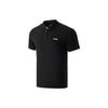 Pure Color Logo Half-Button Short Sleeve Polo Shirt Men Tops Black APLT123-1