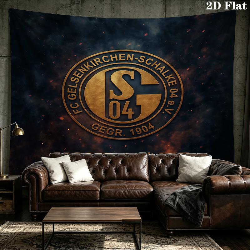 Custom Name Schalke Printed Tapestry – Wall Hanging for Bedrooms, Dorms, and Home Decor