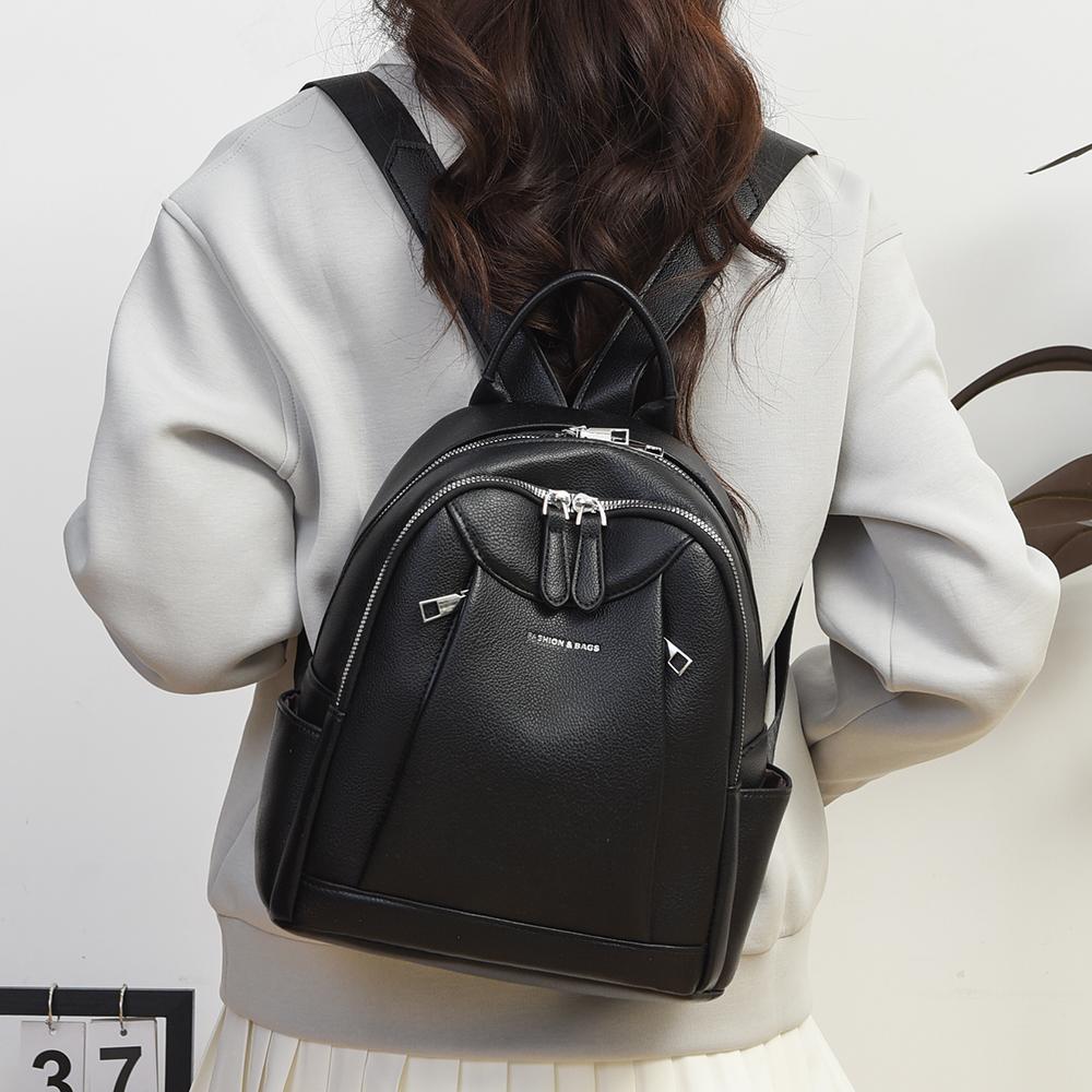 Backpack Women's PU Large Capacity Backpack
