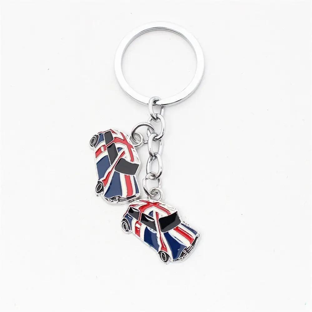 Bag Purse Charm Excellent Quality Key Chain UK Flag Keychain Union Jack Keyring GB British Flag Heart Pendant