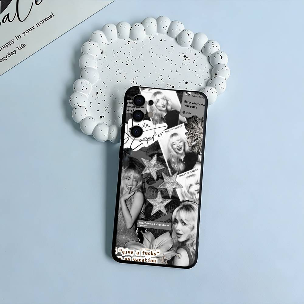 Поп-певица-S-Сабрина -К-Карпентер Чехол для телефона для Samsung S25,S24,S21,S22,S23,S30,Ultra,S20,Plus,Fe,Lite,Черный Мягкий Силикон