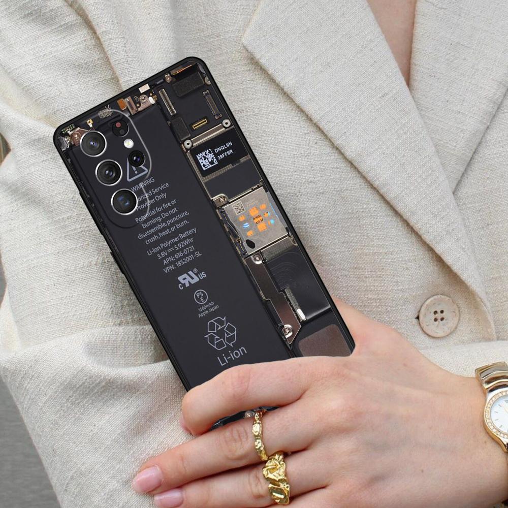 Inside Circuits Design Cool Fun Cell Phone Case for Samsung Galaxy S26 Ultra S25 S24 S23 S22 S21 S20 Note10 Cover