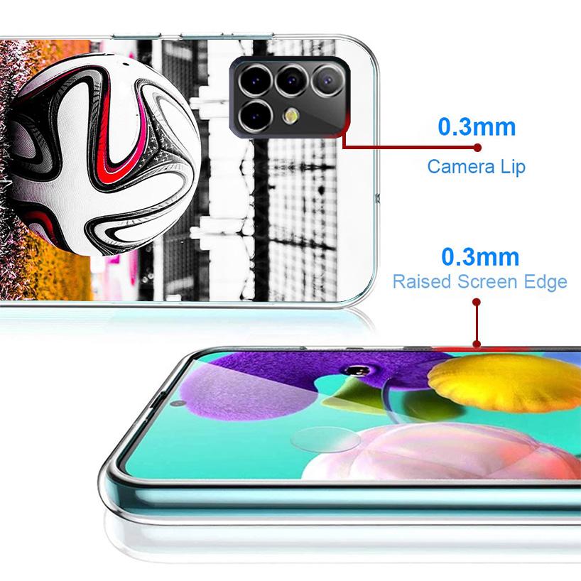 Чехол для телефона с дизайном футбольного мяча для Samsung Galaxy A17 A16 A15 A14 A13 A57 A56 A55 A54 A53 A37 A36 A35 A34 A33 A26 A25 A2