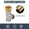 Durable T Valve Adapter Connector Brass Toilet Seat Bidet Attachment