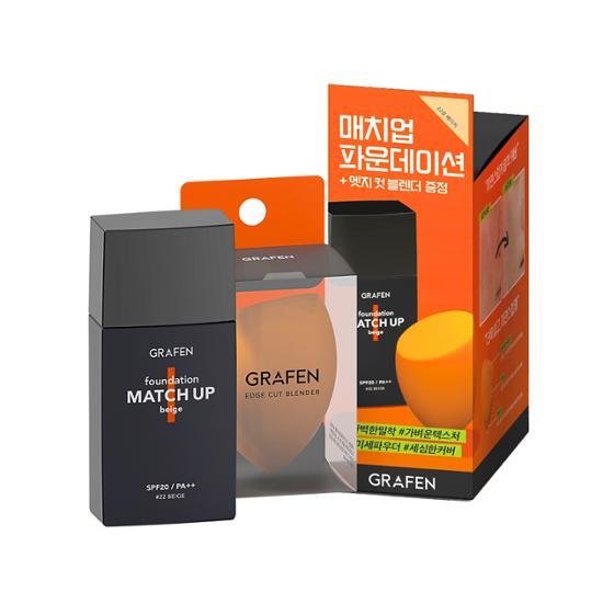 Graphen Matchup Foundation 40ml Main Product + Puff Special Set (choose 1 of 3 Types)