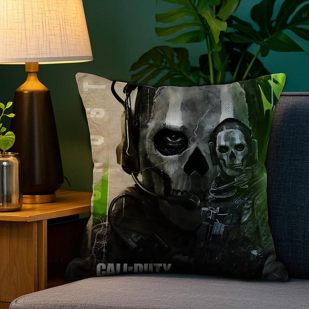 Classic Game CCall of DDuty Pillow Case Sofa Living Room Bedroom Doublesided Printing Square Cushion Nap Time Pillow Case