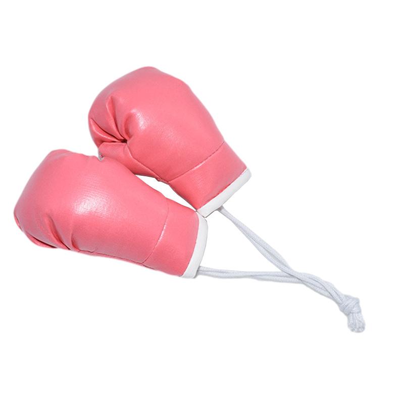 Boxing Gloves Car Hanging Mirror Decoration Car Interior DIY Ornaments Leather Pendant