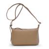 Cowhide Leather Bag with Metal Shrink Taupe [Barcos] Pochette/Shoulder Fittings, Leather,