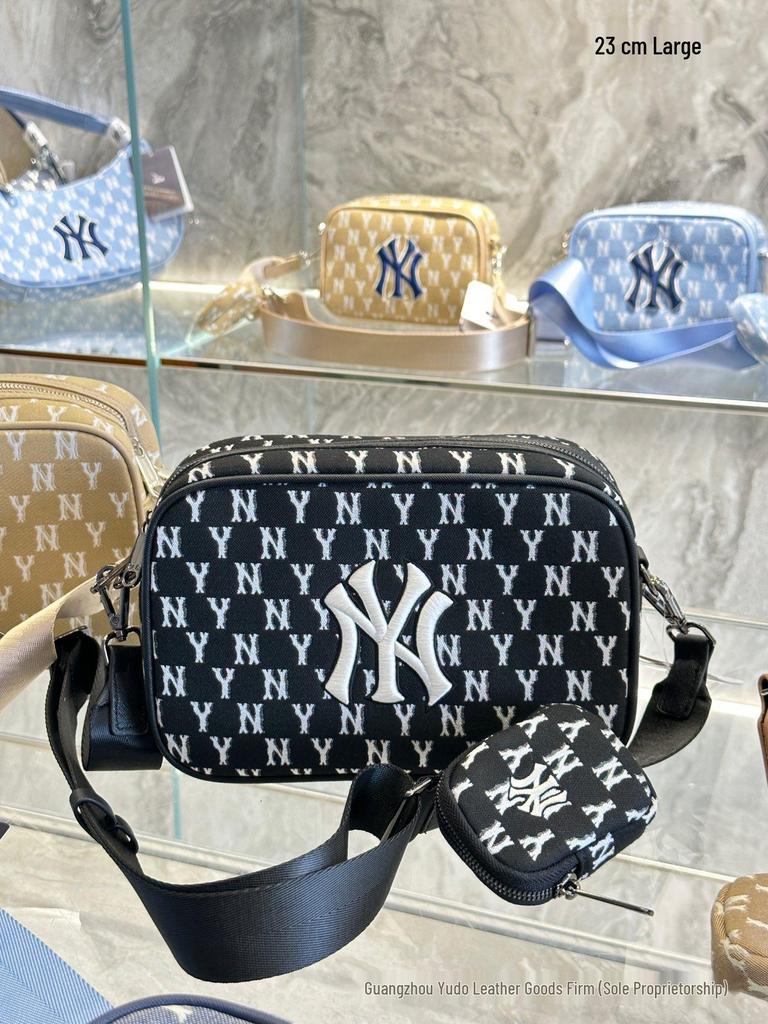 MLB Canvas Vintage Floral Print NY Crossbody Camera Bag