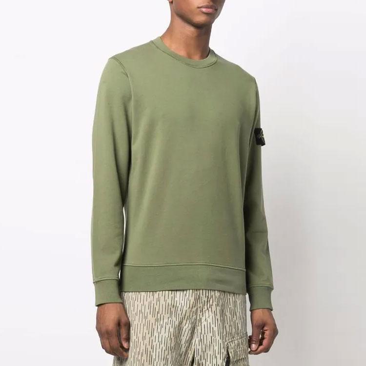 Stone Island Crewneck Sweatshirt Olive Men Tops Green 761563051-V0058