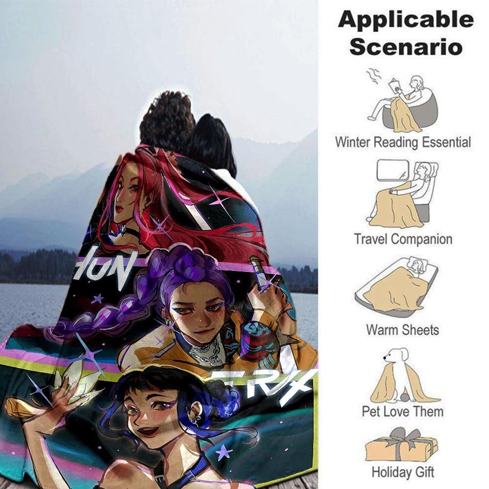 1pc hunter x (11) Blanket Soft Warm Throw for Home, Office, Travel All Season Cozy Bedding Gift, Office Cozy AccessoryB1