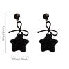 Plush Pendant Winter Bow Star Earrings Stars Y2K Drop Earrings  Autumn and Winter