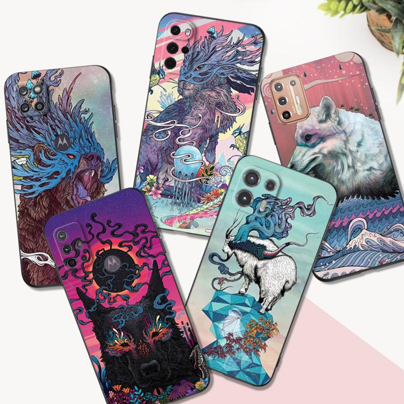 Черный чехол из ТПУ для Motorola Moto G31 G40 Fusion G41 G50 G51 edge30 G10 G20 G30 G100 5G G22 Shanhaijing иллюстрация
