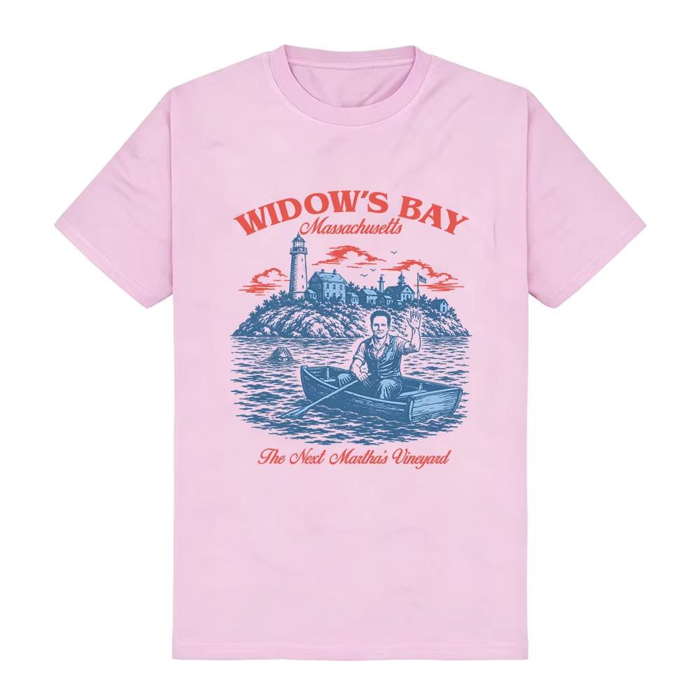 Летний Унисекс Винтажный Топ Женская Мужская Одежда Widows Bay Дизайн с ТВ Футболка С Коротким Рукавом Хлопок Модные Футболки Унисекс Уличная Одежда