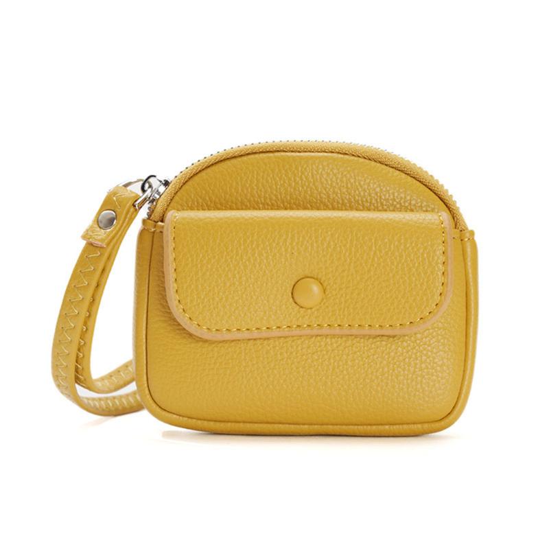 Женский модный кошелек для монет, минималистичная сумка на запястье, небольшой кошелек, короткая сумка для монет из искусственной кожи