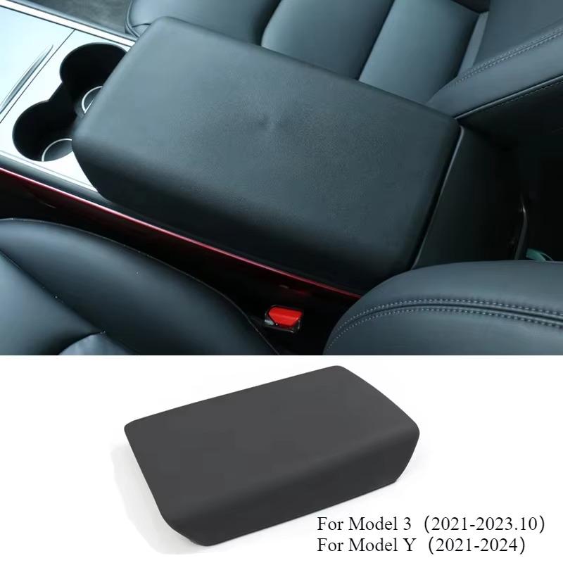 Накладка на подлокотник для Tesla Model 3 Y, подлокотник, бокс, центральная консоль, защитная TPE, защелкивающаяся установка, аксессуары для интерьера Modely