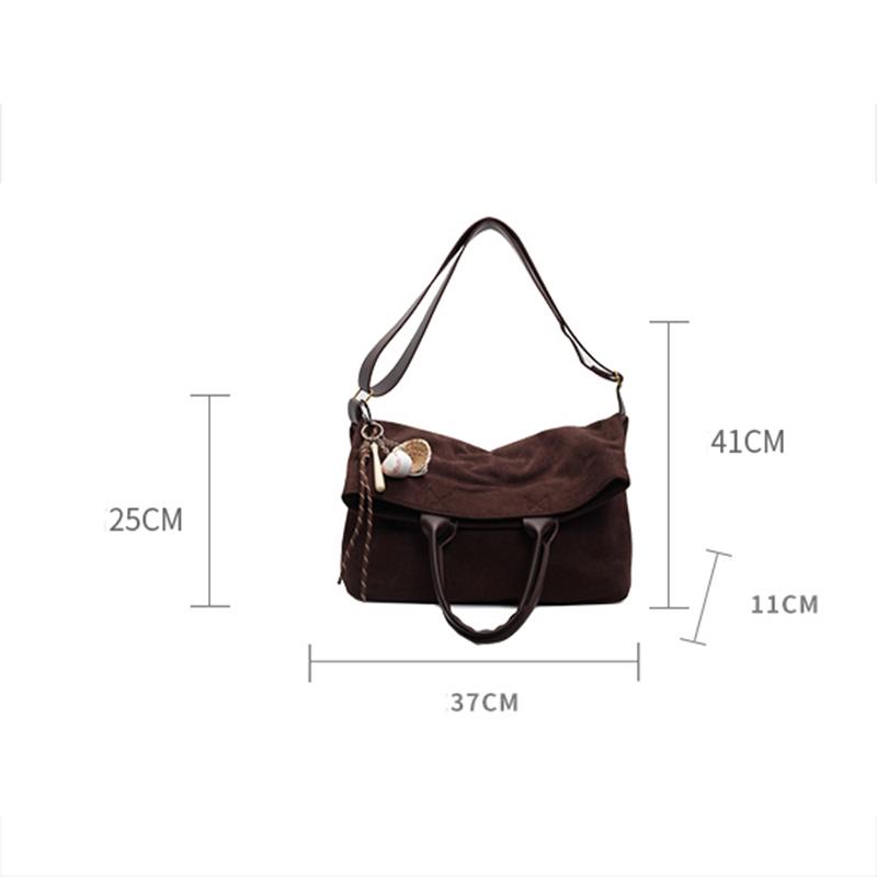 Suede Solid Color Tote Bag Large Capacity Buckle Versatile Fashion Crossbody Bag Soft Fashion Simple Women Handbag MIT