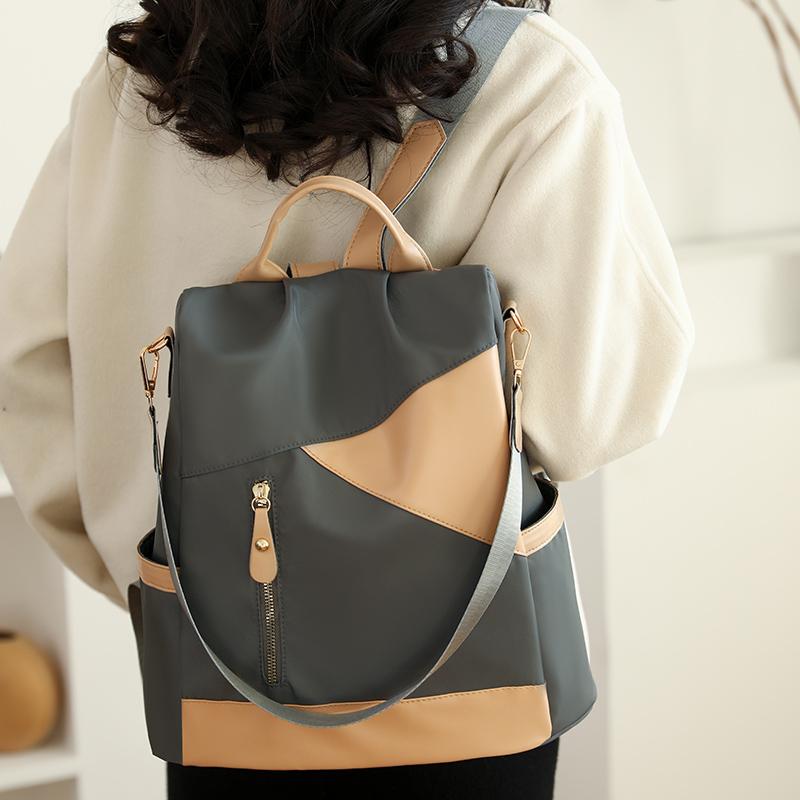 Рюкзак Женский рюкзак из мягкой кожи контрастного цвета