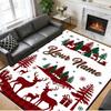 Christmas Custom Name Printed Square Area Rug Soft Non Slip Floor Carpet For Bedroom Holiday Gift