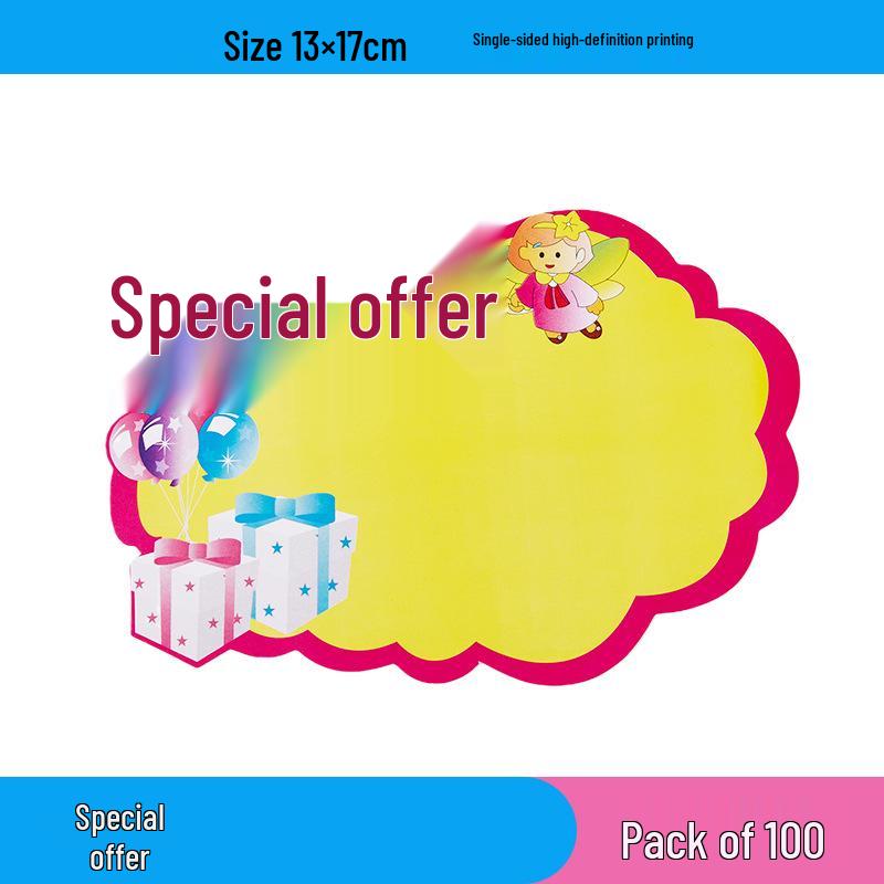 Large Cute Price Tags - 100 Sheets for Clothing, Convenience, and Fruit Stores