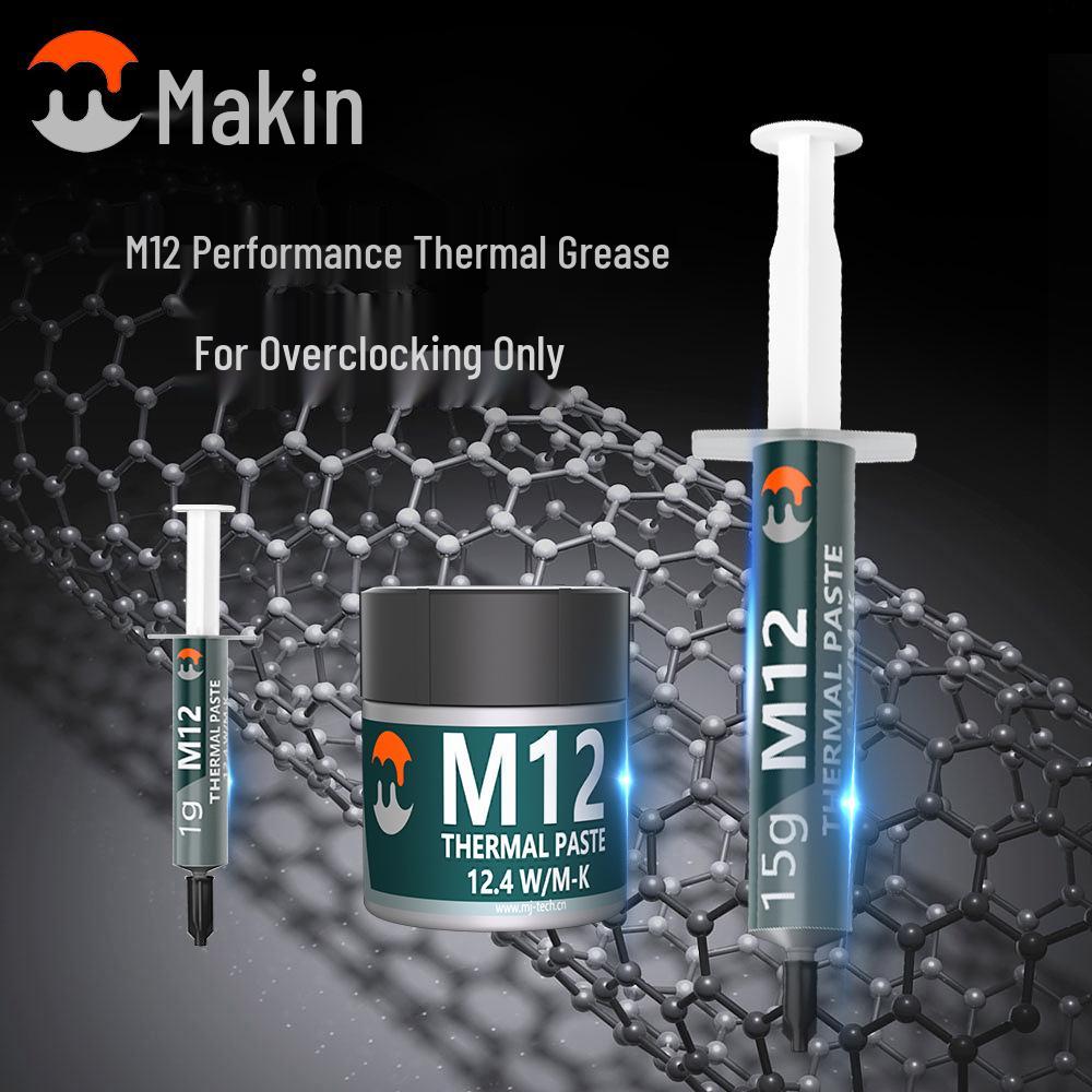 Высокопроизводительная термопаста Majing M12: Термопаста для CPU/GPU 12,4 Вт с высокой изоляцией и термостойкостью
