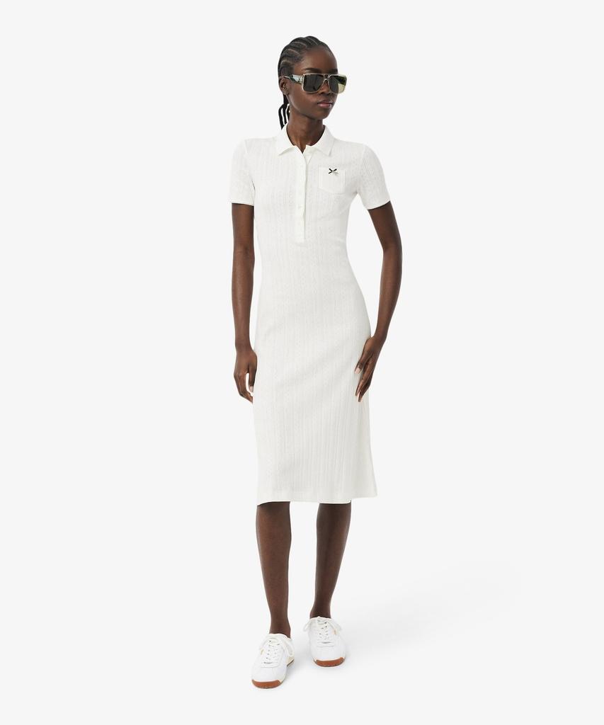 LACOSTE Женское платье-поло с коротким рукавом и фактурой pointel Ef6582-56G 70V