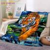 Blanket Tiger Printed 3d Flannel Blanket Bed Throw Soft Cartoon Printed Bedspread Bedspread Sofa Blanket