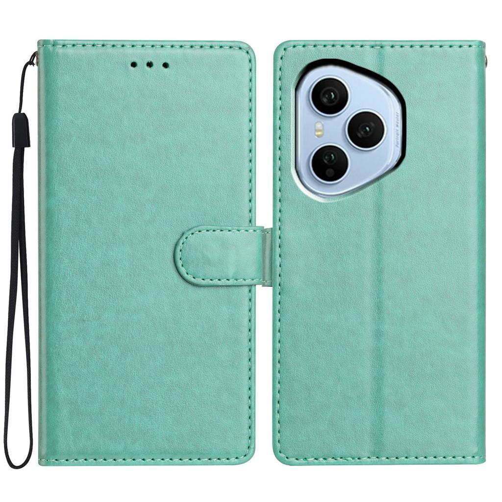 Для Honor 400 Pro 5G (Глобальный) Кожаный чехол-кошелек-подставка для телефона с удобным ремешком