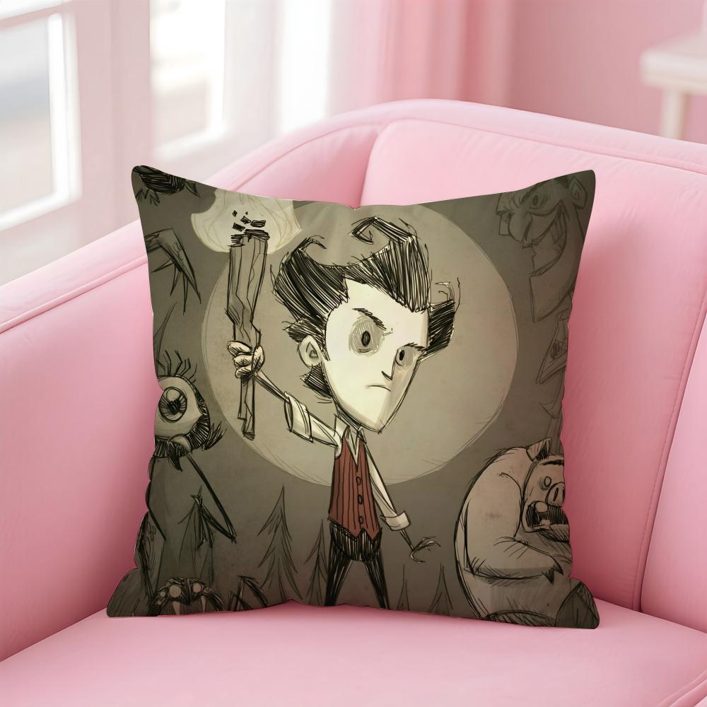 Забавная игра на выживание D-Don'T Starve Наволочка Короткий плюш Невидимая молния Комната Диван Подушка Чехол
