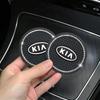 AANI1 2 Pack Silicone Car Water Bottle Coaster Anti-Slip Mats for Kia EV6 Sorento Niro Stinger Ceed Carnival K5 K9 Soul Carens VQ Cade