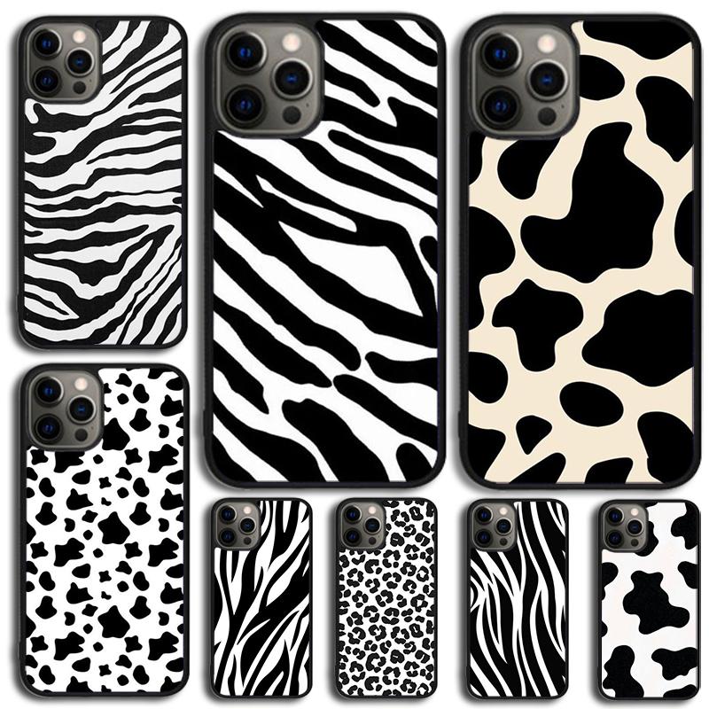 Dalmatian Cow zebra texture Phone Case For iPhone 17 Air 15 16e 14 13 Pro Max Coque 12 11 Pro Max PLUS cover