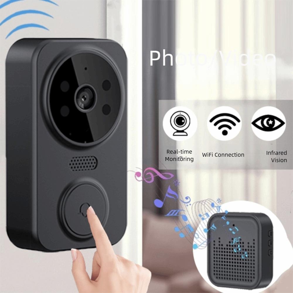 Night Vision Visual Intercom Doorbell Electronic Cat Eye Smart Home Door Bell  Household
