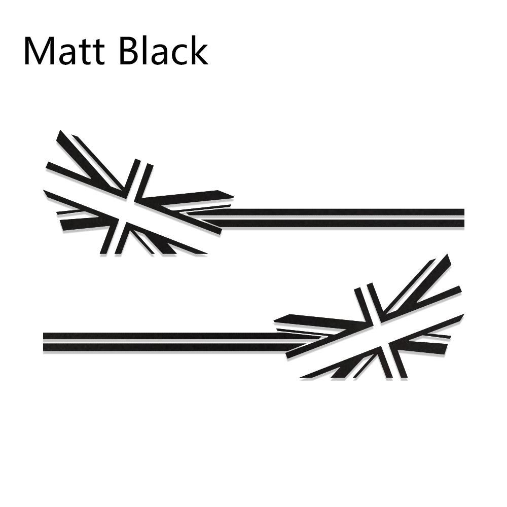 2pcs Car Sticker Flag Style Side Stripe Decals For Mini Cooper R56 R57 R58 R50 R52 R53 R59 R61 R60 F60 F55 F56 F54