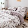 6 цветов, комплект пододеяльников с подушкой, пододеяльник с мраморным принтом, одинарный, двойной, полный комплект постельного белья размера «queen-size», на молнии