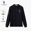 U.S. Polo Assn. Мужская хлопковая рубашка-поло с длинным рукавом