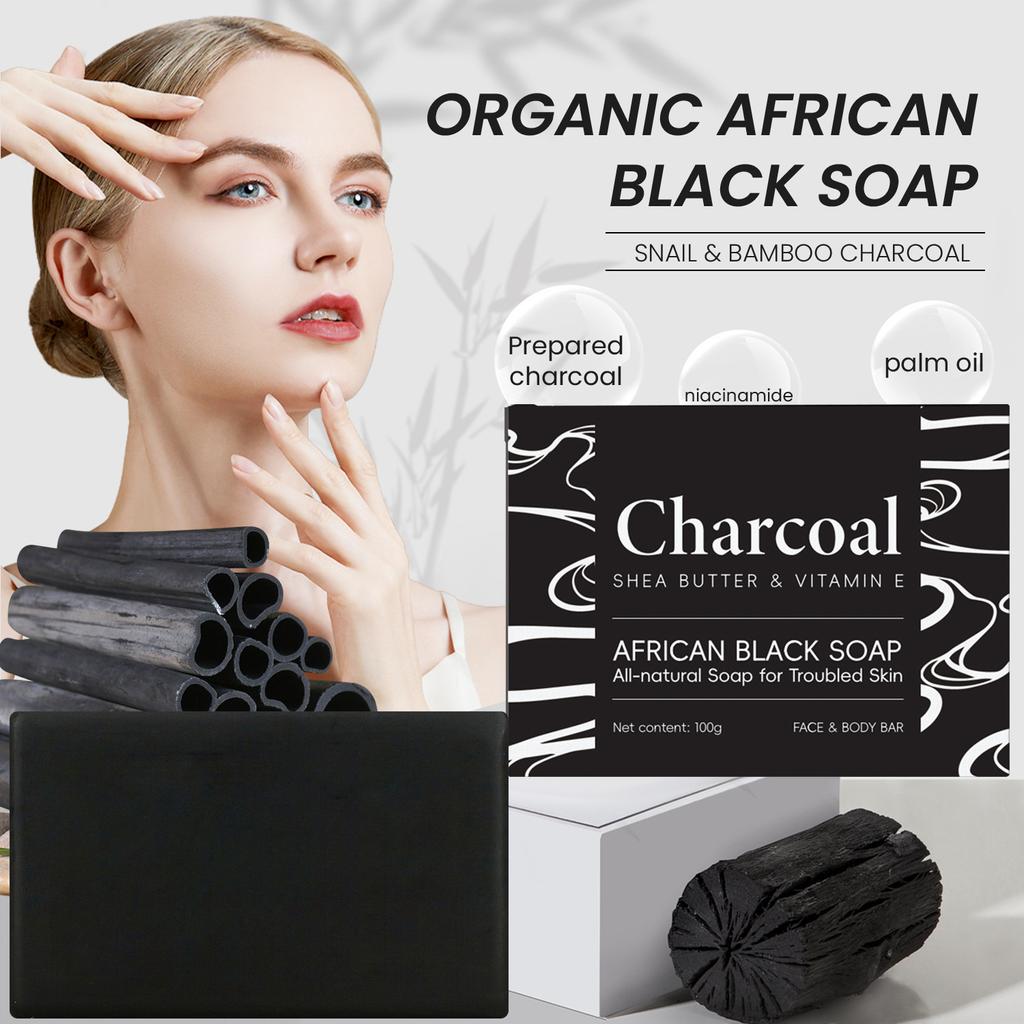 Bamboo Charcoal Black Soap Handmade Soap Bath Soap Body Cleansing Bath Soap