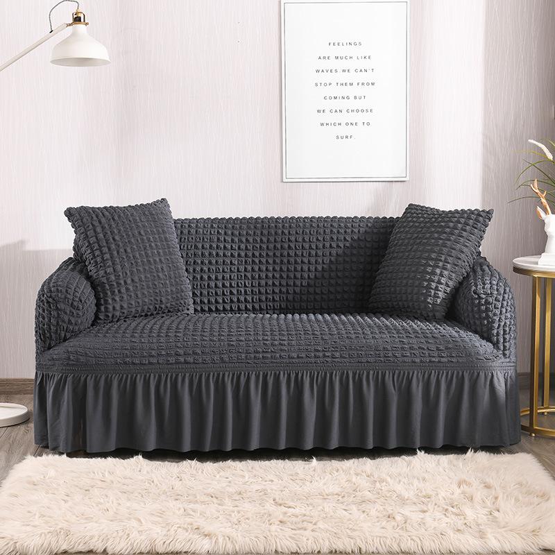 Monochrome Modern High Quality Euro Jacquard Stretchable Elastic Sofa Covers for Corner Sofa 1/2/3/4 Sectional Sofa Cover for Living Room