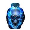 Унисекс Пуловер с 3D-принтом, с длинным рукавом, с капюшоном, Свитшот, Топы, Блузка