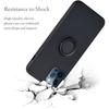 Case for iPhone 15 Pro Max, Black Color Protection with Support Ring