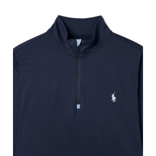 Polo Ralph Lauren Однотонная толстовка с вышитым логотипом, с молнией до середины, мужская, темно-синяя MNPOKNI16822177-410
