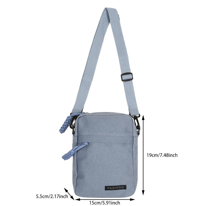 Женская сумка Маленькая квадратная сумка Диагональный кроссовер Ткань Оксфорд Мужская сумка-мессенджер Мода Ручная машинная Повседневные сумки Сумки для багажа