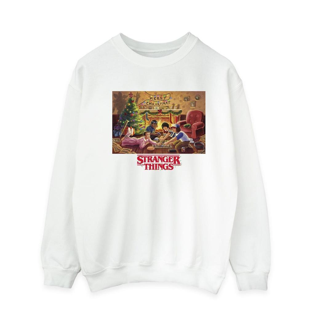Netflix Mens Stranger Things Christmas Gathering Sweatshirt