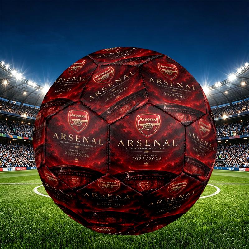 Arsenal F.C Print Size 5 Soccer Ball, PU Wear Resistant Football for Match Training and Daily Practice, Birthday Gift for Soccer Fans