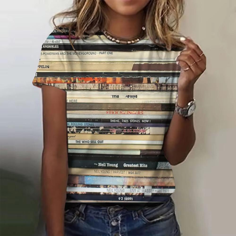 Женская футболка в стиле ретро с принтом в виде объемных букв, летняя повседневная футболка с круглым вырезом и коротким рукавом, модные футболки для детей в стиле Харадзюку, одежда 2010 года