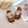 Girls' leather shoes, new autumn children's shoes, soft-soled princess shoes, spring and autumn girls' single shoes, black