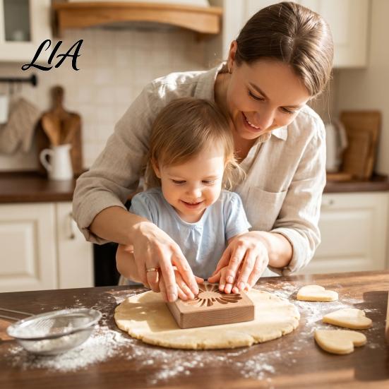 Деревянные формочки для печенья, Деревянная форма-резак, Круглая печать для имбирного печенья, Прочная, для DIY выпечки, Декор для торта и фондана, Праздничная вечеринка