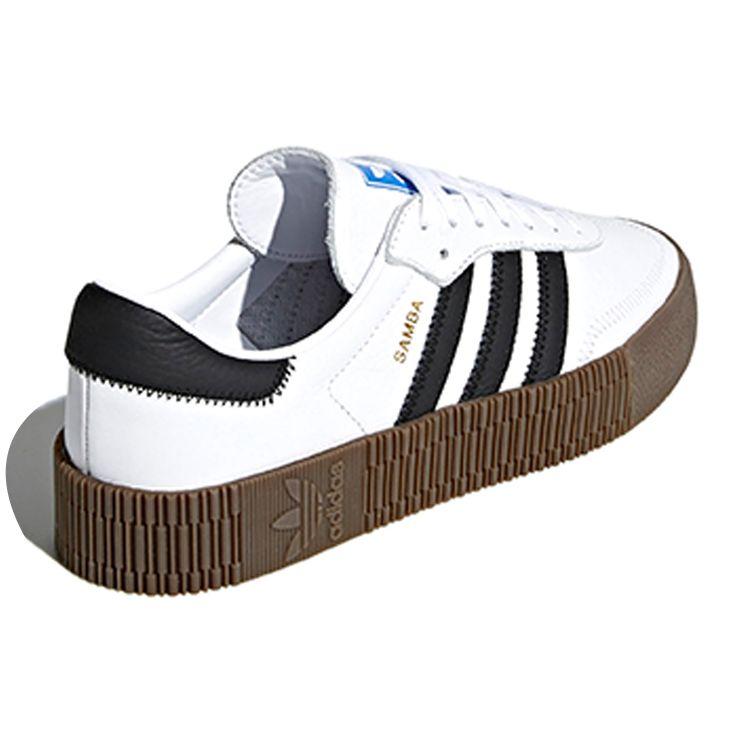 adidas Белые женские кроссовки Sambarose Cloud Core-Black Gum AQ1134