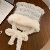 Cold-proof Faux Fur Beanies Hat Cat Ear Knitted Bobble Cap Fashion Mongolian Hat  Women Accessories