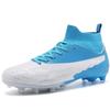 Fashion Unisex Football Boots High -Top AG Long Nail Male/women's High -elastic Socks Training Shoes Artificial Grass Football Boots